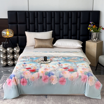 91家纺网 家纺一手货源 找家纺 （总）归属 2025新款3D数码印花冰淇淋夏被凉感丝夏凉被空调被