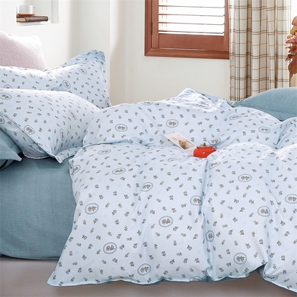 91家纺网 家纺一手货源 找家纺 （总）畅畅家纺 2025新款春夏活性小清新印花云锦棉四件套