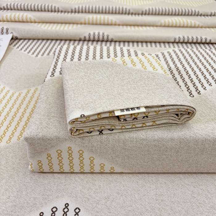 91家纺网 家纺一手货源 找家纺 伊而梦蚊帐 2025新款原棉老粗布床单 波浪条