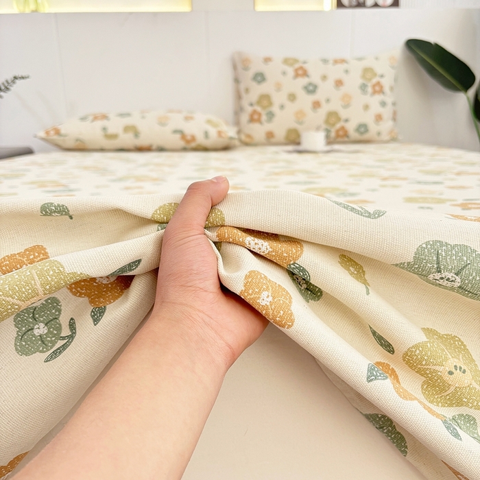 91家纺网 家纺一手货源 找家纺 伊而梦蚊帐 2025新款原棉老粗布床单 春日宴