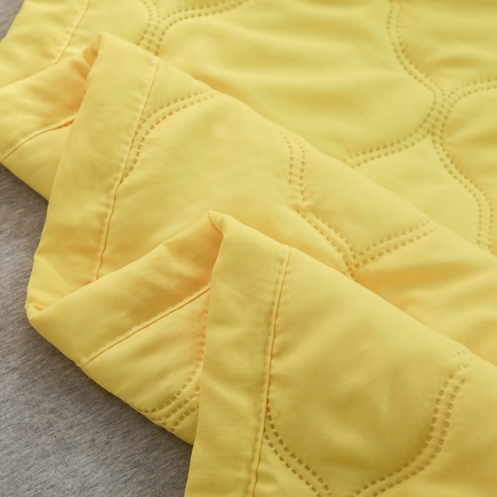 91家纺网 家纺一手货源 找家纺 被多多被业   2025新款水洗棉纯色夏被 夏被-黄