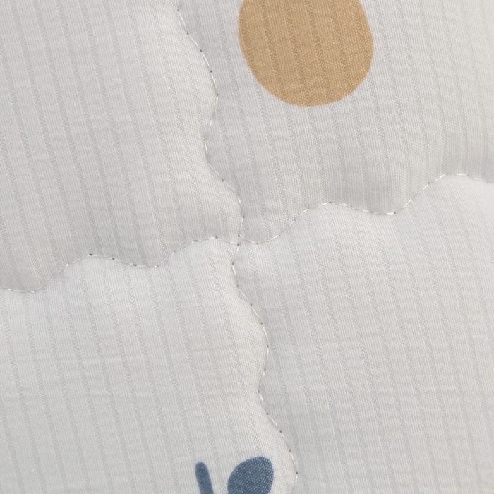 91家纺网 家纺一手货源 找家纺 被多多被业  2025新款小清新印花小竺棉多针绗绣夏凉被 樱桃咖色