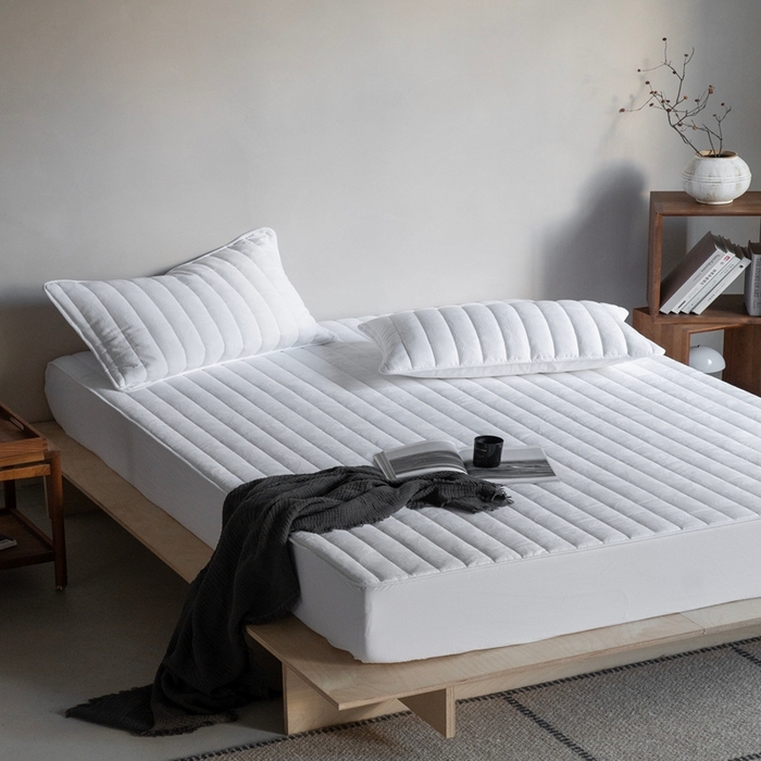 91家纺网 家纺一手货源 找家纺 璞素2025新款全棉纯棉三层纱床笠-空谷 ：幽兰 幽兰