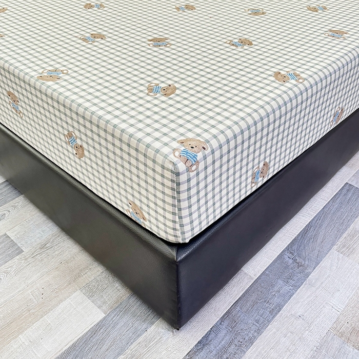 91家纺网 家纺一手货源 找家纺 伊而梦蚊帐 2025新款原棉老粗布床笠 方格狗