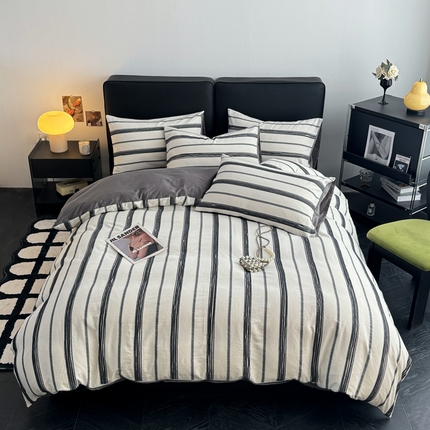 91家纺网 家纺一手货源 找家纺 （总）女子家纺 2025新款A类40支全棉纯棉提花四件套（简川-星辰系列）