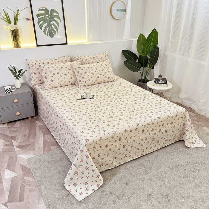 91家纺网 家纺一手货源 找家纺 伊而梦蚊帐 2025新款原棉老粗布床单 梅花兔