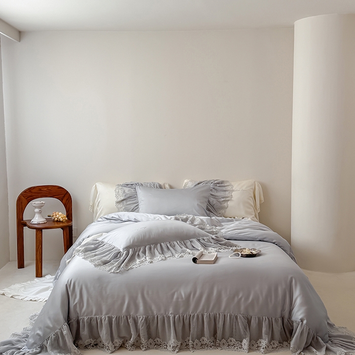 91家纺网 家纺一手货源 找家纺 涞澳家纺 2025新款亲肤舒适天丝棉四件套-云初系列 云初-月影灰