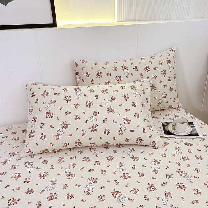 91家纺网 家纺一手货源 找家纺 伊而梦蚊帐 2025新款原棉老粗布床单 梅花兔