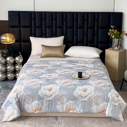 91家纺网 家纺一手货源 找家纺 （总）归属 2025新款3D数码印花冰淇淋夏被凉感丝夏凉被空调被