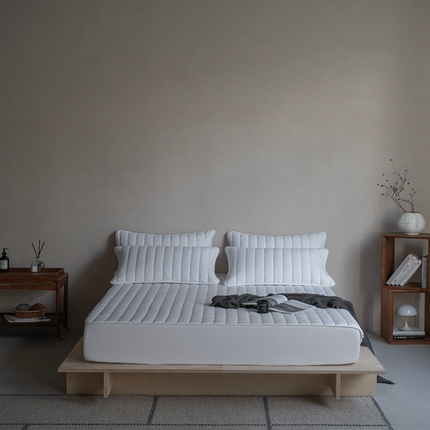 91家纺网 家纺一手货源 找家纺 璞素2025新款全棉纯棉三层纱床笠-空谷 ：幽兰 幽兰