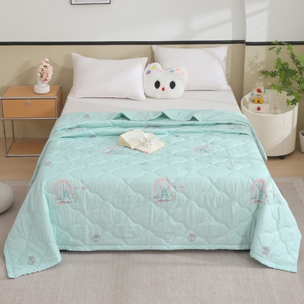 被多多被业  2025新款清新印花亲肤绒超声波工艺夏凉被 北美冬青