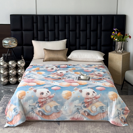 91家纺网 家纺一手货源 找家纺 （总）归属 2025新款3D数码印花冰淇淋夏被凉感丝夏凉被空调被