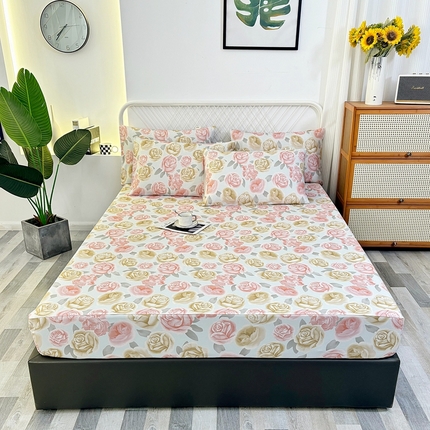 伊而梦蚊帐 2025新款原棉老粗布床笠 画屏春