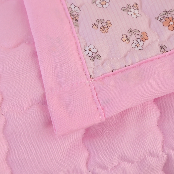 91家纺网 家纺一手货源 找家纺 被多多被业  2025新款小清新印花小竺棉多针绗绣夏凉被 樱花