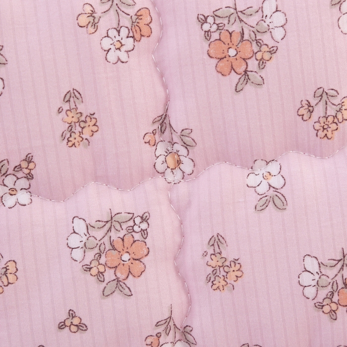 91家纺网 家纺一手货源 找家纺 被多多被业  2025新款小清新印花小竺棉多针绗绣夏凉被 樱花