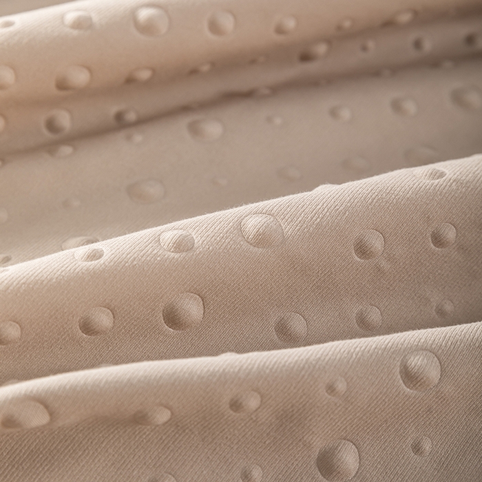 91家纺网 家纺一手货源 找家纺 吾诺 2025 凉豆豆针织棉双层纱夏被四件套水洗棉夏凉被空调被 豆豆咖