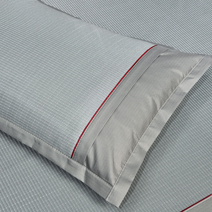 91家纺网 家纺一手货源 找家纺 小牛席业 2025新款A夏凉枕套系列 可机洗抗菌枕套（色织灰色）