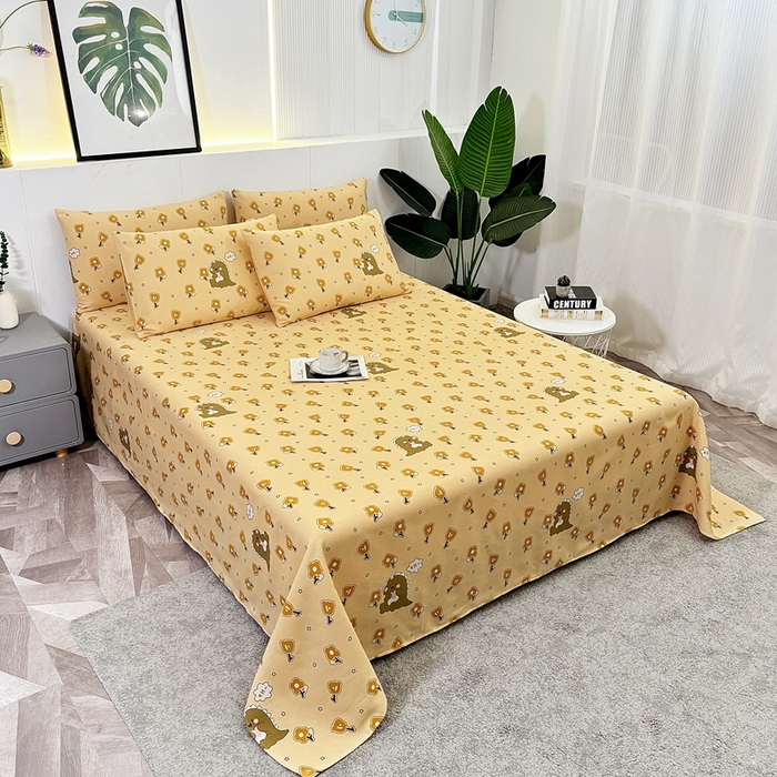 91家纺网 家纺一手货源 找家纺 伊而梦蚊帐 2025新款原棉老粗布床单 恐龙咖