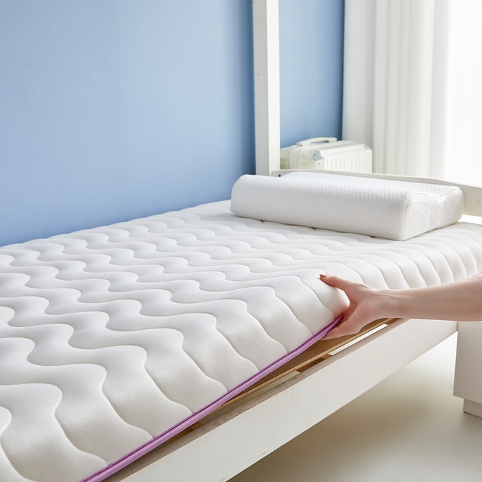 91家纺网 家纺一手货源 找家纺 艺博床垫 2025新款牛奶丝学生床垫 白色