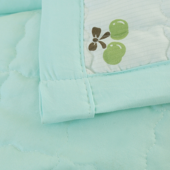 91家纺网 家纺一手货源 找家纺 被多多被业  2025新款小清新印花小竺棉多针绗绣夏凉被 小苹果