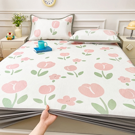 91家纺网 家纺一手货源 找家纺 （总）大元 2025新款数码印花冰藤席系列