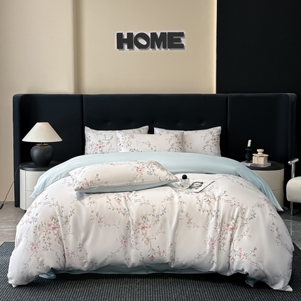 慕晨 2025春夏新品莱赛尔天丝数码印花四件套莱赛尔夏被四件套天丝夏凉被直播热款 绮梦