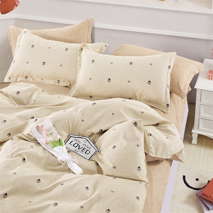 91家纺网 家纺一手货源 找家纺 （总）畅畅家纺 2025新款春夏活性小清新印花云锦棉四件套