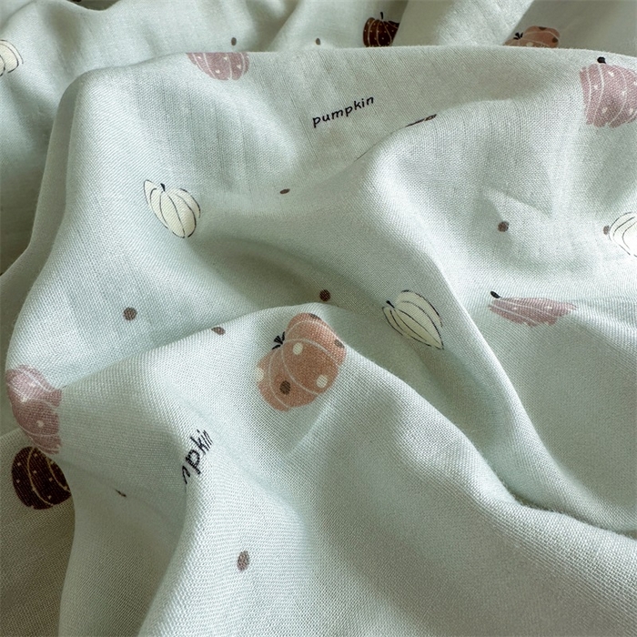 91家纺网 家纺一手货源 找家纺 亿梵家居 2025新款A类母婴级有氧全棉纯棉双层纱纯棉印花四件套-床拍图 南语-绿