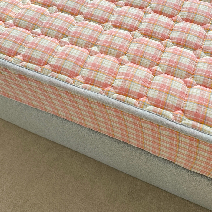 91家纺网 家纺一手货源 找家纺 铭成家纺 2025新款A类亲肤纯棉加厚床笠 简兮粉