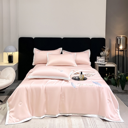 91家纺网 家纺一手货源 找家纺 （总）如一 2025丝羽系列水洗冰丝夏被四件套