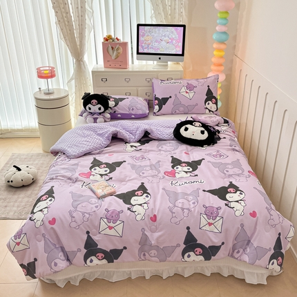 暮思家居 2025新款正版授权三丽鸥A版纯棉B版安抚豆豆绒春秋被冬被豆豆被被子被芯系列 豆豆被-巴库库洛米