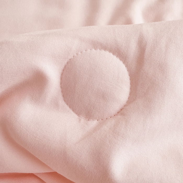 91家纺网 家纺一手货源 找家纺 金麦家纺 2025新款针织双层纱夏被 蝶恋-蜜桃粉