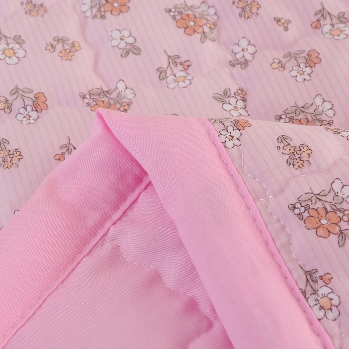 91家纺网 家纺一手货源 找家纺 被多多被业  2025新款小清新印花小竺棉多针绗绣夏凉被 樱花