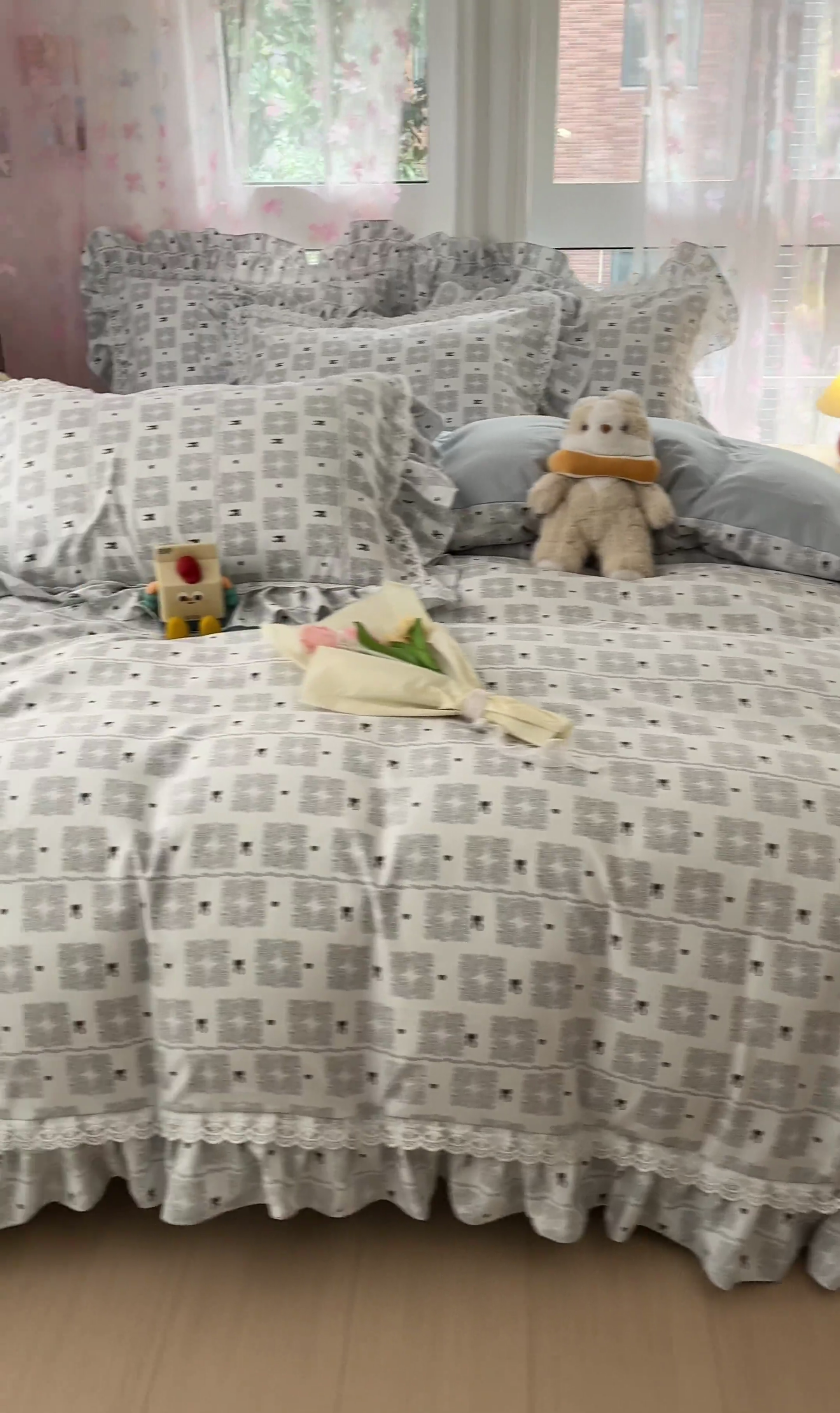 91家纺网 家纺一手货源 找家纺 喜梦缘家纺 2025A类公主风云柔棉工艺款四件套 格影清梦