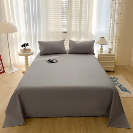 漫时光 2025新款A类40s纯棉水洗棉单品系列-单床单 绅士黑