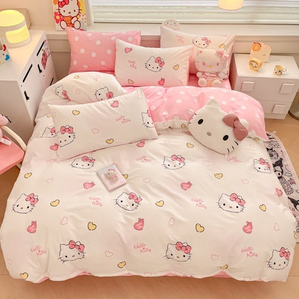暮思家居 2025新款正版授权三丽鸥全棉四件套系列四件套 少女凯蒂