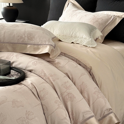 涞澳家纺 2025新款天丝棉色织提花四件套 沃莉