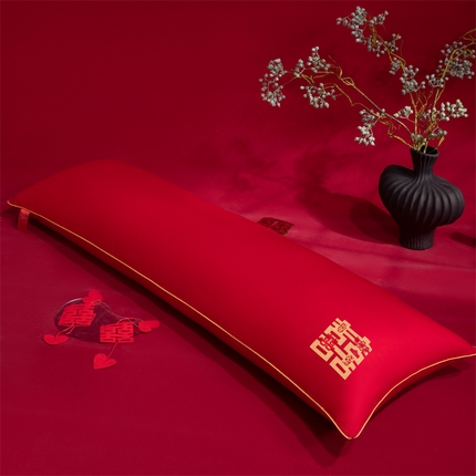 91家纺网 家纺一手货源 找家纺 （总）仁宇枕业 2025新款新品新人大红结婚喜庆富贵喜事婚庆舒适枕系列多规格单人双人长枕头枕芯