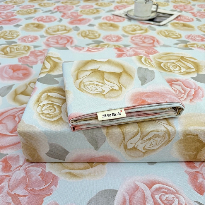 91家纺网 家纺一手货源 找家纺 伊而梦蚊帐 2025新款原棉老粗布床单 画屏春