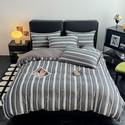 91家纺网 家纺一手货源 找家纺 （总）女子家纺 2025新款A类40支全棉纯棉提花四件套（简川-星辰系列）