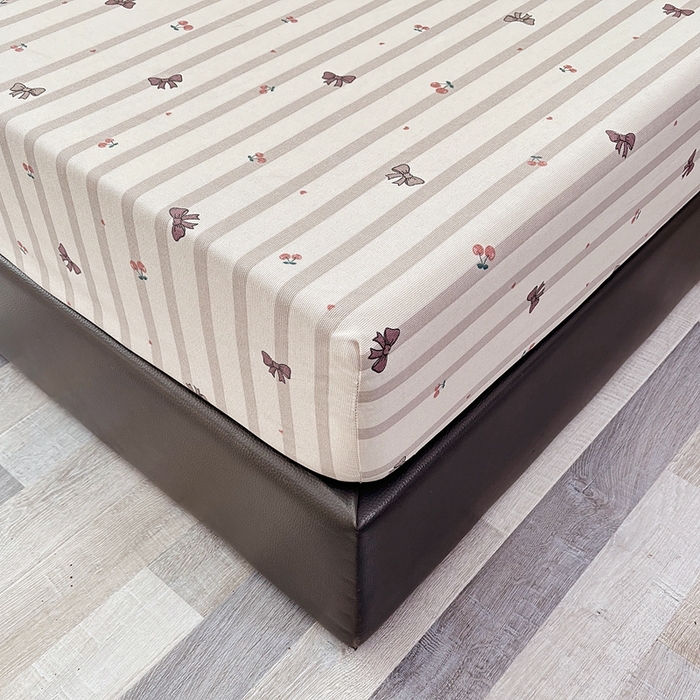 91家纺网 家纺一手货源 找家纺 伊而梦蚊帐 2025新款原棉老粗布床笠 蝴蝶结