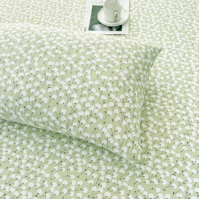 91家纺网 家纺一手货源 找家纺 伊而梦蚊帐 2025新款原棉老粗布床笠 绿棉花