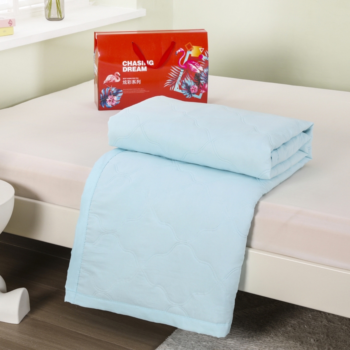 91家纺网 家纺一手货源 找家纺 太阳树家纺 2025水洗棉夏被夏凉被空调被超声波压花礼品直播供应链引流爆款 礼盒