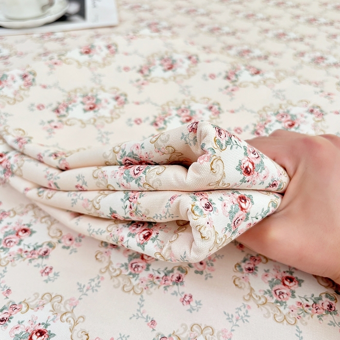 91家纺网 家纺一手货源 找家纺 伊而梦蚊帐 2025新款原棉老粗布床单 玫瑰格