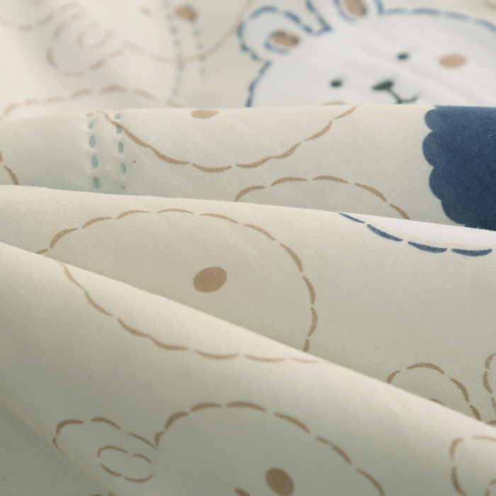 91家纺网 家纺一手货源 找家纺 被多多被业  2025新款印花水洗棉夏被 萌萌兔