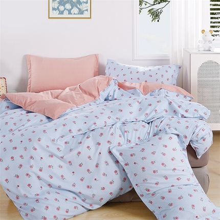 91家纺网 家纺一手货源 找家纺 （总）畅畅家纺 2025新款春夏活性小清新印花云锦棉四件套