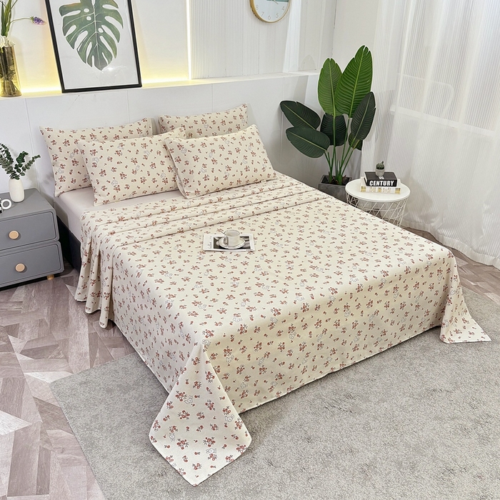 91家纺网 家纺一手货源 找家纺 伊而梦蚊帐 2025新款原棉老粗布床单 梅花兔