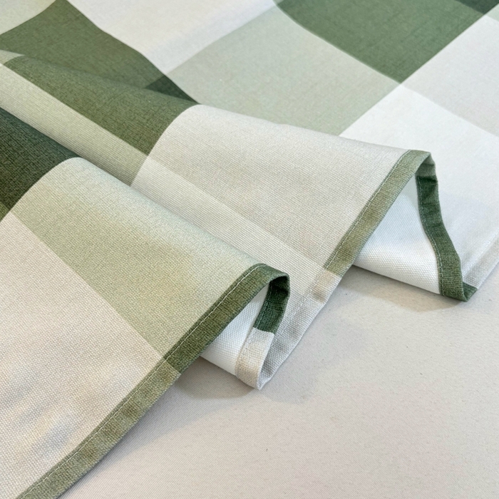 91家纺网 家纺一手货源 找家纺 伊而梦蚊帐 2025新款A类老粗布抗菌床单 大方格-绿