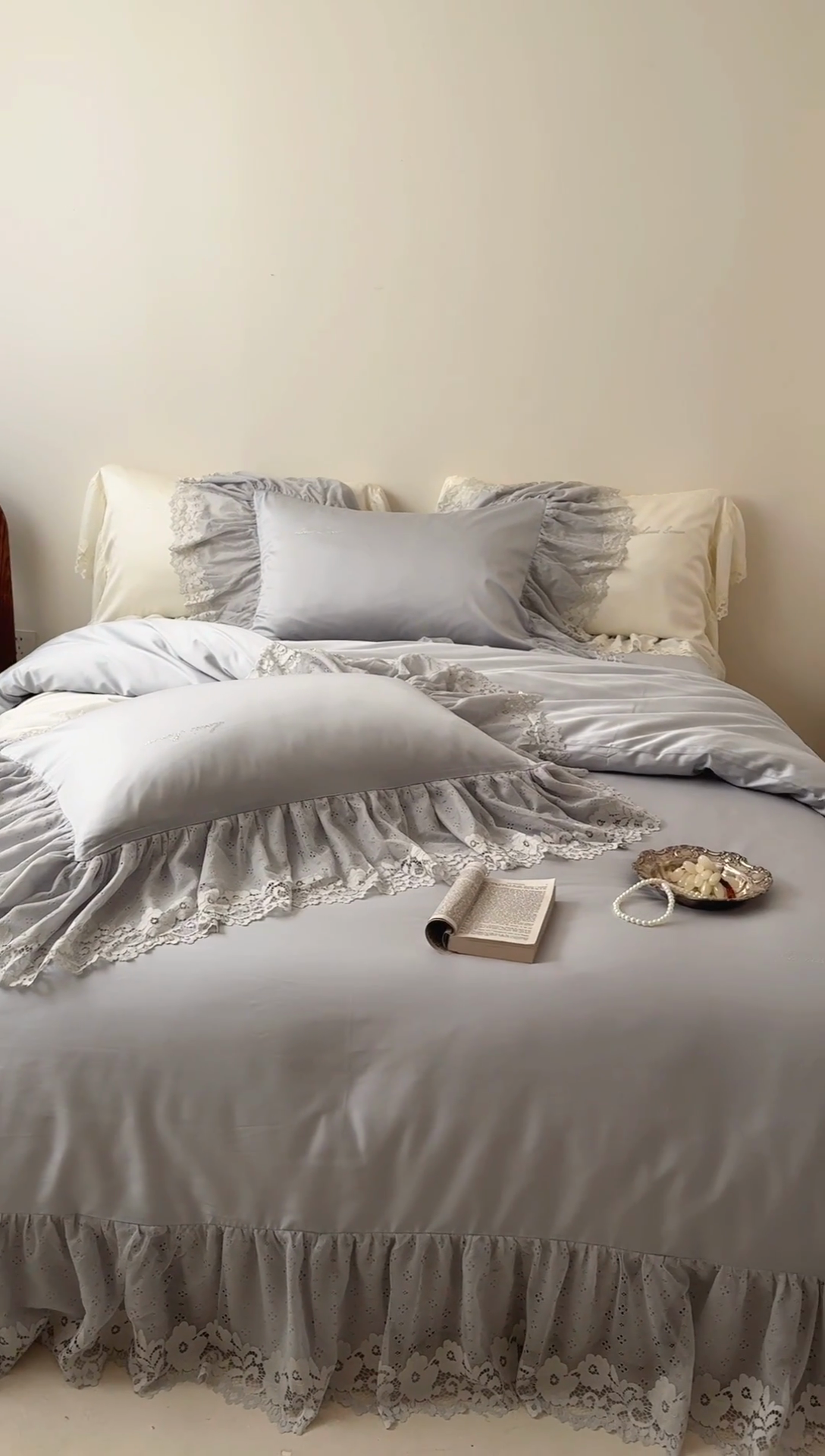 91家纺网 家纺一手货源 找家纺 涞澳家纺 2025新款亲肤舒适天丝棉四件套-云初系列 云初-月影灰