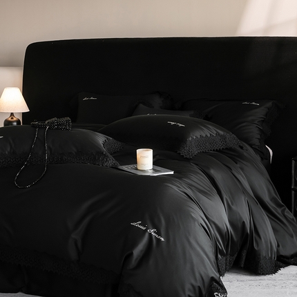 91家纺网 家纺一手货源 找家纺 （总）涞澳家纺 2025新款天丝棉花边款四件套--星娜系列